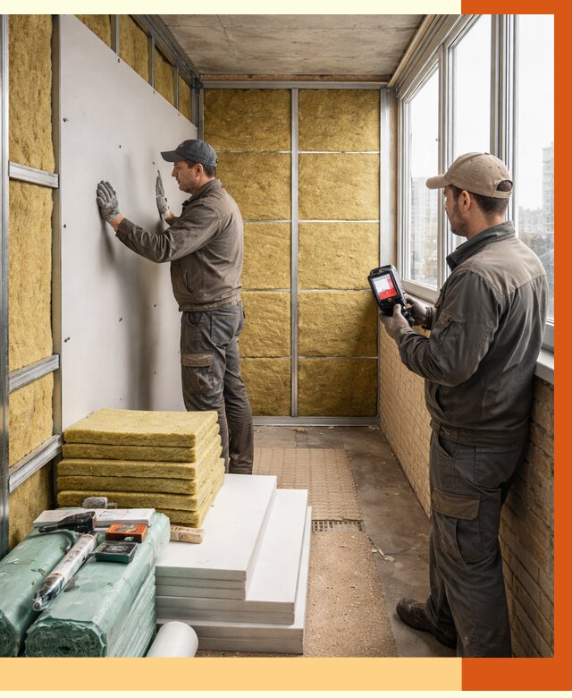 Утепление балкона в Рузаевке от 4666 руб. под ключ | ТепломастерРзв