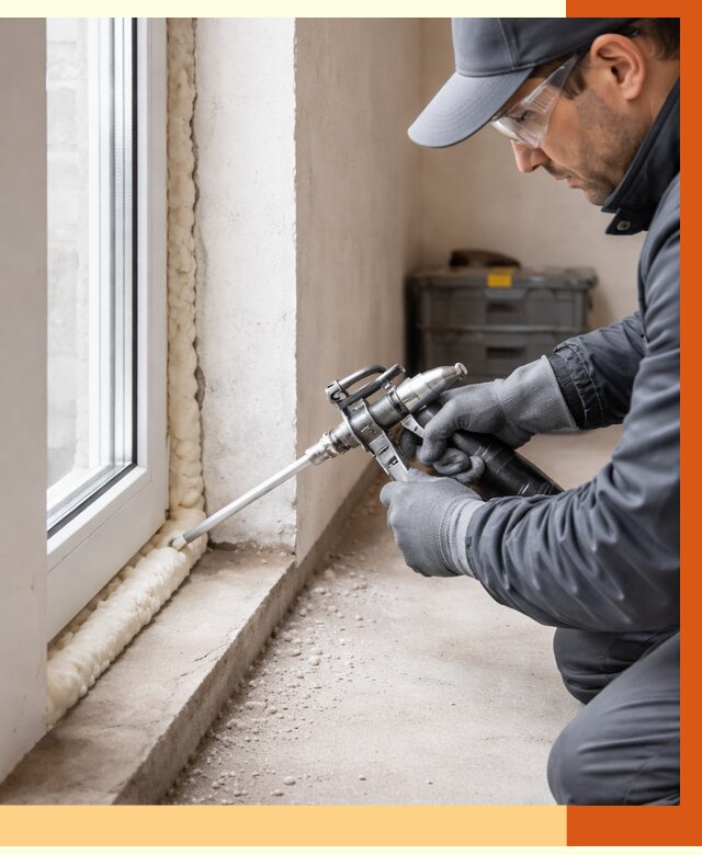 Герметизация стыков ППУ в Рузаевке от 1711 руб. за м2 — утепление примыканий под ключ | ТепломастерРзв